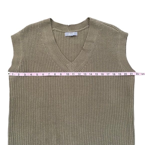 Marled NEW Burnt Olive Sleeveless Sweater Vest Large - Picture 5 of 8